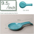 DOWAN Ceramic Spoon Rest for Kitchen, 2 Pieces of Porcelain Stovetop Spoon Holder for Countertop, Turquoise Owl Ladle Rest 9.5 Inches, Dishwasher Safe Farmhouse Kitchen Decor and Accessories