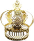 Cabilock Christmas Cake Crown Shape Cake Decor Baking Dessert Decor Party Supplies (Golden)