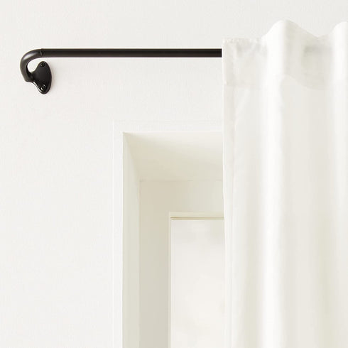 Amazon Basics Room Darkening Blackout Curtain Rod - 28" to 48", Black