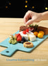 Sweese 818.102 Cheese Board Charcuterie Board Set with Knife, Cheese Serving Platter with Handle for Display, Entertaining and Serving, Fancy House Warming Gift, Turquoise