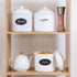 Kitchen Airtight Food Storage Canisters Set of 2 - 2.7QT/87oz Cookie Jar With Lids and Chalkboard Labels for Countertop Pantry Organization Flour,Candy,Coffee,Sugar,Snacks,Tea Jars Plastic,White