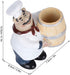 Chef Figurines Toothpick Holder, Resin Toothpick Dispenser with Italian Chef Statue for Kitchen Counter Restaurant Coffee Shop Decor
