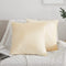 Acanva Solid Velvet Soft Decorative Throw Pillow, 18 x 18 in, Cream