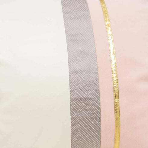 Avigers 22 x 22 Inches Pink White Gold Leather Striped Patchwork Velvet Cushion Case Luxury Modern Throw Pillow Cover Decorative Pillow for Couch Living Room Bedroom Car