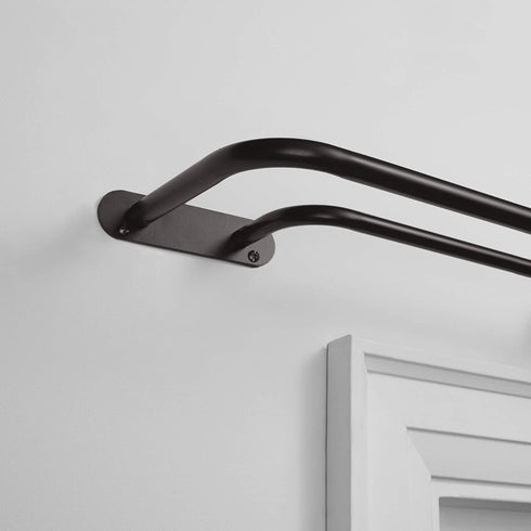 Exclusive Home Curtains Fetter Wrap Around Double Curtain Rod, 36"-72", Matte Bronze,ER1028-04 3672