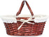 MEIEM Wicker Basket Gift Baskets Empty Oval Willow Woven Picnic Basket Cheap Easter Candy Basket Storage Wine Basket with Handle Egg Gathering Wedding Basket (Brown)