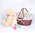 MEIEM Wicker Basket Gift Baskets Empty Oval Willow Woven Picnic Basket Cheap Easter Candy Basket Storage Wine Basket with Handle Egg Gathering Wedding Basket (Brown)