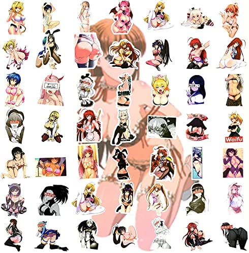 300 PCS Anime Sexy Lady Stickers, Vinyl Waterproof Adults Stickers, Cute Variety Pack for Laptop Computer Skateboard Bicycle Luggage Decal?Anime Stickers Girl-300Pcs?