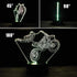 HIPIYA Motorcycle LED 3D Illusion USB Motorbike Night Light Motocross Lamp Festival Present Dirt Bike Birthday Gift for Player Fan Teen Men Boyfriend Boy Kid Bedroom Decoration Room Decor (Moto)