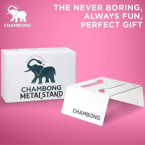 CHAMBONG Chambong Holder for Easy Refills White Powder Coated Steel Stand for All Chambong Sizes Holds 2 Pieces