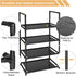 esonstyle 4 Tier Shoe Rack Lightweight Small Shoe Rack 6-8 Pairs Storage Organizer Narrow Shoe Rack for Entryway Shoe Rack Small Shoe Shelf