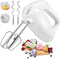 2022 Hand Mixer Electric, 5 Speeds Selection Portable Handheld Kitchen Whisk, Lightweight Powerful Handheld Electric Mixer Stainless Steel Egg Whisk with 2 Beaters & 2 Dough Hooks for Cake, Baking, Cooking
