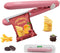Bag Sealer Heat Seal Chip Bag Sealer Handheld Heat SealerClips Kitchen Gadgets Food Sealer Bag Resealer for Heat Sealing Machine for Chip Bags Snack Bags Plastic Bags Sealer Bags for Food(Pink)