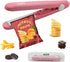 Bag Sealer Heat Seal Chip Bag Sealer Handheld Heat SealerClips Kitchen Gadgets Food Sealer Bag Resealer for Heat Sealing Machine for Chip Bags Snack Bags Plastic Bags Sealer Bags for Food(Pink)