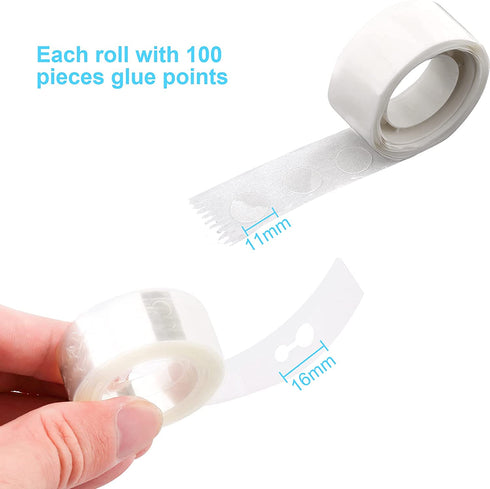 Balloon Arch Strip Balloon Garland Decorating Kit, KACLOLA 50 Ft 3 Rolls Balloon Tape Strips Double Hole, 300 Dot 3 Rolls Glue Point Stickers, Suitable for Party Birthday Wedding Decor