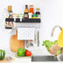 Adhesive Bathroom Shelf Storage Organizer Wall Mount No Drilling Shower Shelf Kitchen Storage Basket Rack Shelves Shower Caddy (Black)