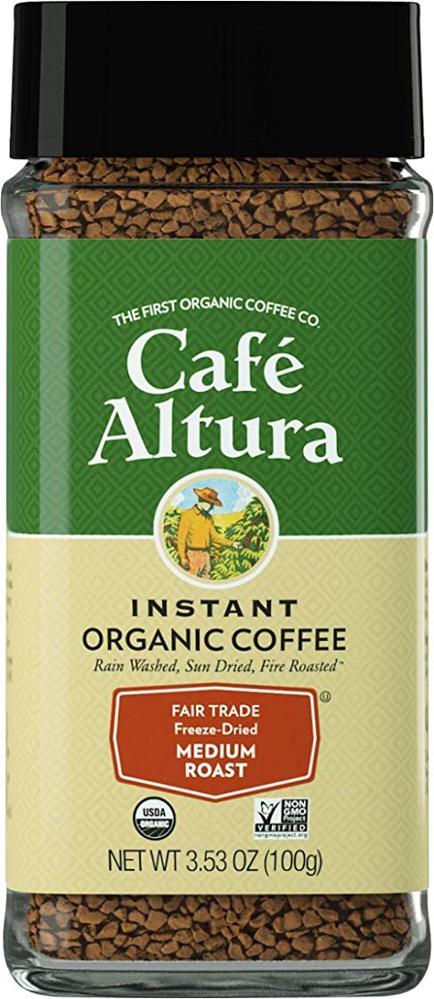 Cafe Altura Freeze Dried Instant Organic Coffee, Pack Of 2, Original, 7.06 Oz