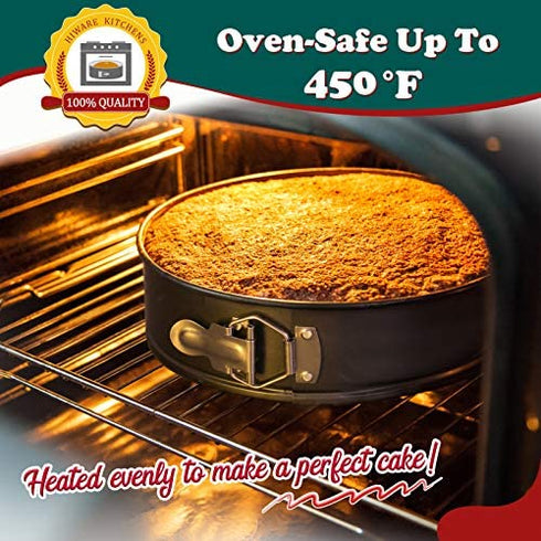 Hiware 6 Inch Non-stick Springform Pan with Removable Bottom - Leakproof Cheesecake Pan with 50 Pcs Parchment Paper, Compatible with 3 Qt Instant Pot