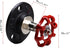 DSDST 3 Pcs Industrial Pipe Red Handwheel Coat Hook Racks Clothing Rack Hanger Coat Rack Wall Hooks Garment Rack for Hanging