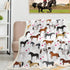 ARIGHTEX Cute Horse Blanket Throw for Kids Girls Ponies Heart Fleece Blanket Winter All Season Plush Blanket Couch Sofa Throws Cartoon Farm Animals Sherpa Blanket Horse Gifts for Teenage (50"x60")