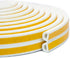 Indoor Weather Stripping,Self Adhesive Foam Window Seal Strip for Doors and Windows Weatherstrip Gap Blocker,7/20-Inch x 6/25-Inch x 8-Feet,(2 Seals Total 16Feet) White
