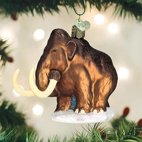 Old World Christmas Ornaments Woolly Mammoth Glass Blown Ornaments for Christmas Tree