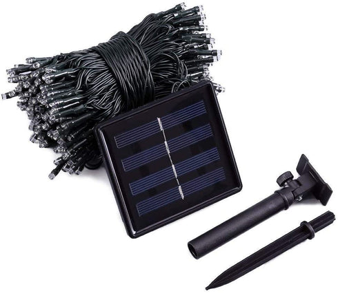 Joomer Blue Solar String Lights 72ft x 2 Pack 200 LED 8 Modes Waterproof Solar Fairy Lights for Garden, Patio, Fence, Balcony, Outdoors