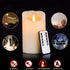 Flameless Candles,flameless Battery Candlestick, Battery Remote Control Candles, LED Candles 3 Piece Set 4" 5" 6" H (3.25" D) Flash Flame with Remote Control and timed,Indoor Outdoor Use,White
