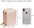 Two Layer Travel Jewelry Box Organizer Display Storage Case for Necklace Earrings Bracelets Rings(Pink)