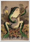 IXMAH Banjo Frog Art Poster Canvas Painting Creativity Poster and Print Wall Art Picture for Living Room Home Decoration (Frog,16x24inch Unframed)