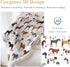 ARIGHTEX Cute Horse Blanket Throw for Kids Girls Ponies Heart Fleece Blanket Winter All Season Plush Blanket Couch Sofa Throws Cartoon Farm Animals Sherpa Blanket Horse Gifts for Teenage (50"x60")