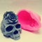 Monaco 3D Rose Skull Silicone Mold Fondant Cake Mold Resin Plaster Chocolate Candle Candy Mold Pink