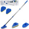 Long Handle Cleaning Brush, Globalstore 2 in 1 Scrub Brush Shower Scrubber for Cleaning, 37? Scrubbing Brush Bathtub Scrubber for Shower Floor Bathroom Wall Glass, 1 Stiff Bristle Brush 3 Sponge Brush