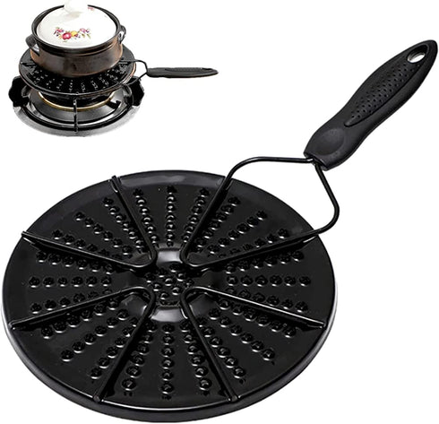 KOBSAINF Iron Heat Diffuser Plate,Gas Stove Glass Cooktop Converter,Flame Guard Reduction Radiator,Evenly Conduction Cooker Heat Diffuser Plate for Coffee Milk