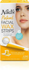 Nad's Facial Wax Strips - Natural All Skin Types - Waxing Kit With 30 Face Wax Strips & Post Wax Oil, 1 Count