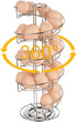 Toplife Spiral Design Stainless Steel Egg Skelter Dispenser Rack,Storage Display Rack,Silver