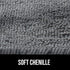 Gorilla Grip Shag Chenille Bathroom Toilet Lid Cover, Machine Wash, Ultra Soft Plush Seat Covers, Large Fabric Covers, 19.5x18.5, Fits Standard Toilet Lids, Bathroom Accessories and Decor, Gray