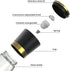 Gold Salt and Pepper Grinder Set Stainless steel Salt and Pepper Shaker Set Gold Ceramic Adjustable Coarseness Spice Grinder Black Peppercorn Sea Salt Mill Home Kitchen Gift
