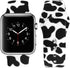 Vozehui Replacement Band Compatible with Apple Watch Cow Print 49/41/38/40/42/44/45mm Band,Cute Cow Print Silicone Sports Band for iWatch Ultra Series 8/SE2/7/SE/6/5/4/3/2/1 Boy Girl Woman Man(S/M)