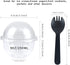 9oz Disposable Plastic Cups with Dome Lids (No Hole),50 pack Dessert Cups for Plastic Fruit, Ice Cream Cake and Mini Snack Bowls€¦