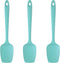 U-Taste Silicone Spoon Spatula Set, 600ºF High Heat Resistant BPA-Free Flexible Rubber Scraper, Cooking Mixing Baking Kitchen Utensils Set of 3 (Aqua Sky)