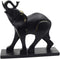 Comfy Hour Wildlife Collection 8" Black Elephant Figurine with Trunk Up Raised Collectible Statue, Desktop Decoration, Hand Made and Painted Resin