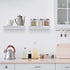Halter Floating Wall Shelf, Wood Shelves, Floating Shelves for Bedroom, Bathroom, Living Room, and Kitchen, Shelves for Wall Storage, Floating Shelves Wall Mounted, White Wood Wall Storage, Set of 2