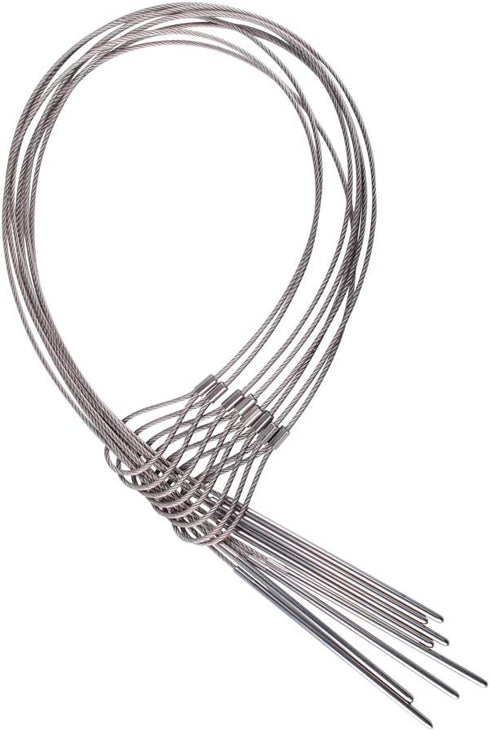 Wadoy BBQ Flexible Skewers for Grilling, 29Inch(Set of 8) Cable Skewers, Stainless Steel Flexible Kabob Skewers