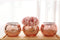 Lynnsdecor Set of 3 Bling Vase Round Golden Vase Silver Vase Rose Gold Vase Table Vase Party Vase Wedding Vase Centerpiece