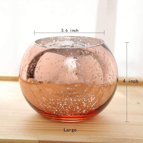 Lynnsdecor Set of 3 Bling Vase Round Golden Vase Silver Vase Rose Gold Vase Table Vase Party Vase Wedding Vase Centerpiece