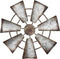 Mkono 11.5" Small Farmhouse Windmill Wall Decor Rustic Iron Wall Hanging Decoration Metal Wall Art Ornament for Bedroom Nursery Living room Dorm Home