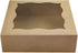 15-Pack 10"x10"x3"Brown Bakery Boxes with PVC Window for Pie and Cookies Boxes Large Natural Craft Paper Box 10x10x3inch (Brown, 15)