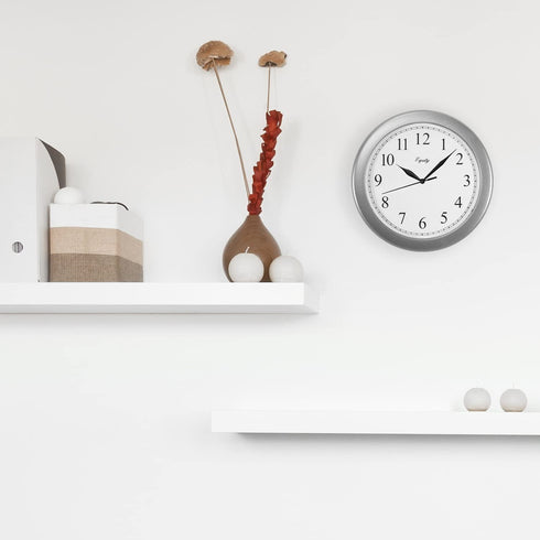 Equity by La Crosse 25206 10 Inch Silver Analog Quartz Wall Clock