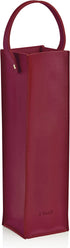 J.Tourell Wine Gift Bag Reusable - Wine Bottle Tote Bag, Bottle Carrier for Wine Champagne or Liquor, Single Bottle Wine Bag Gift for Wine Lover (Maroon)